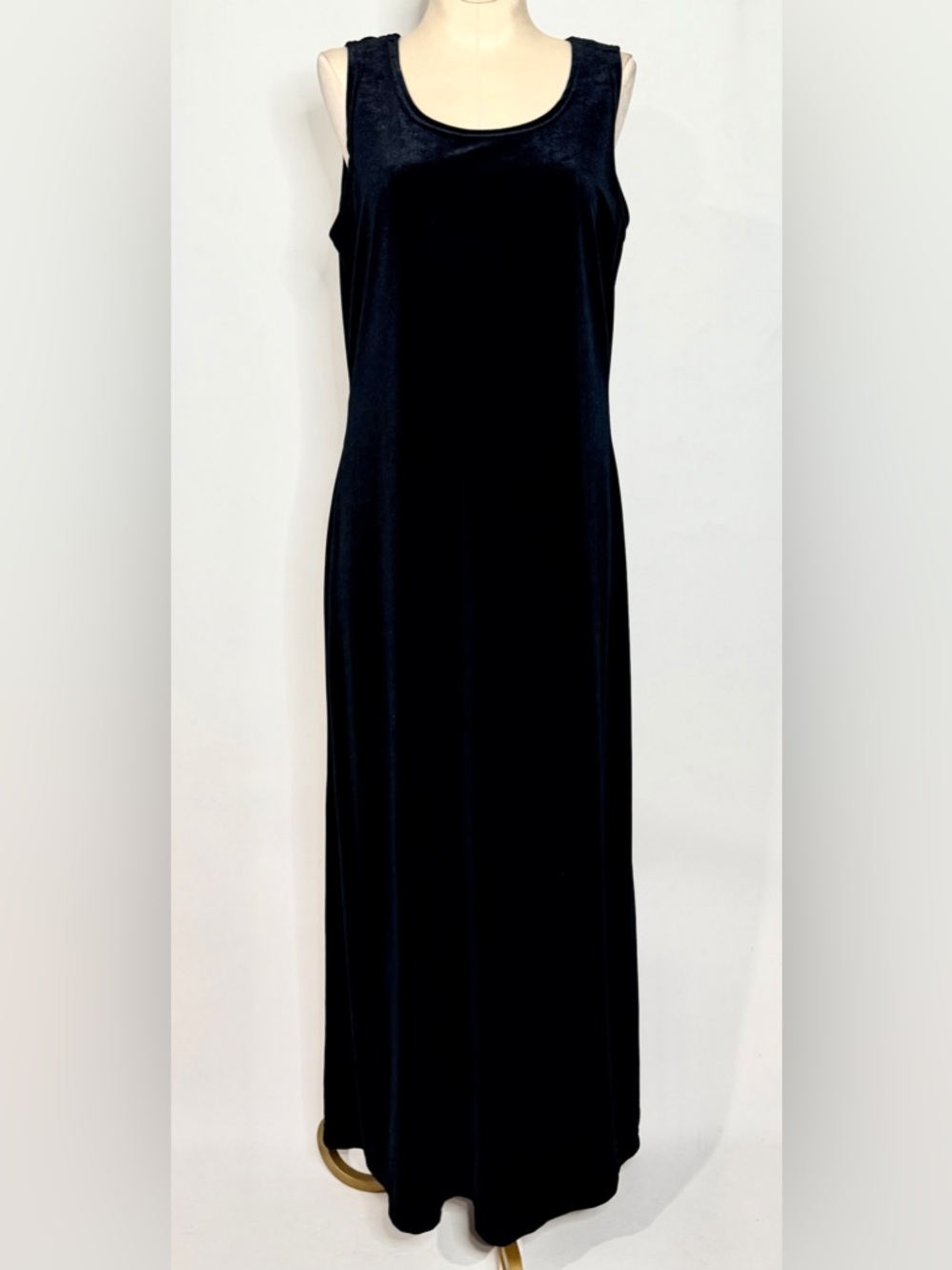VTG Ronni Nicole Velvet Velour Sleeveless Maxi Evening Dress